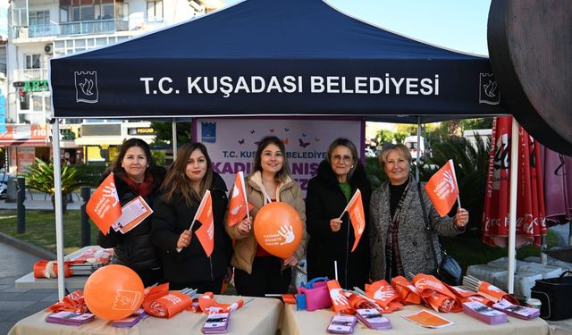 Kuşadası Belediyesi’nden kadına yönelik şiddete karşı farkındalık etkinliği